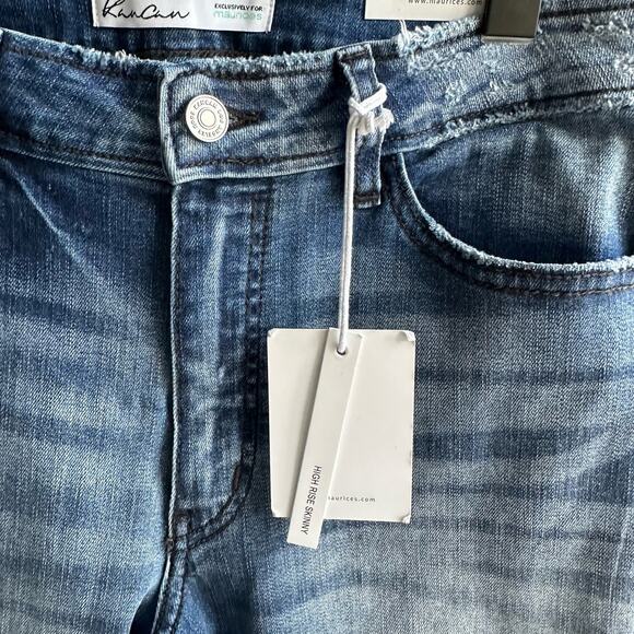 KanCan Medium Wash Destructed Boyfriend Jean NWT - Picture 7 of 12